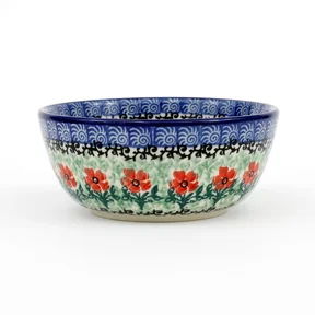 Miska ceramiczna 017 v-0,25l <br>1916X - Czerwone kwiatuszki
